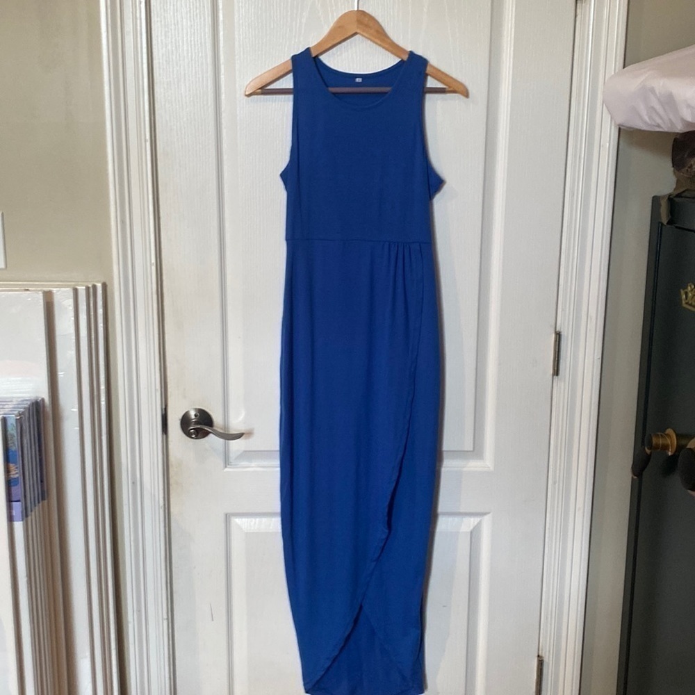 Size S royal blue tulip maxi dress